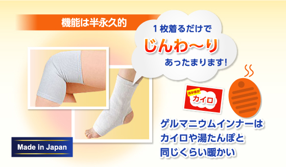 1枚着るだけでじんわりあったまります