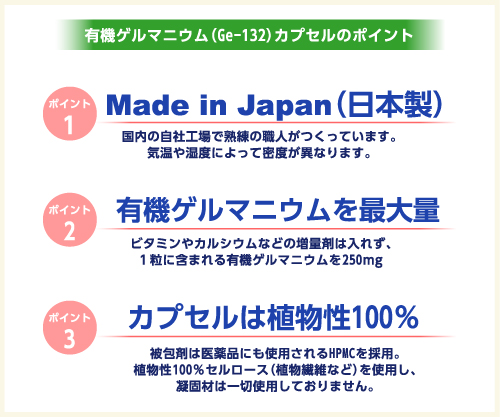 有機ゲルマニウムの特徴