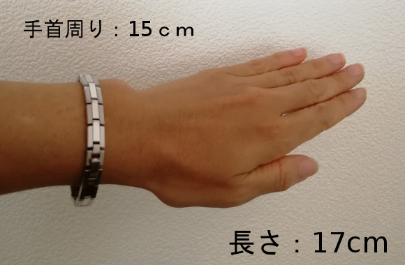 着用例:シルバーそせいブレスレット