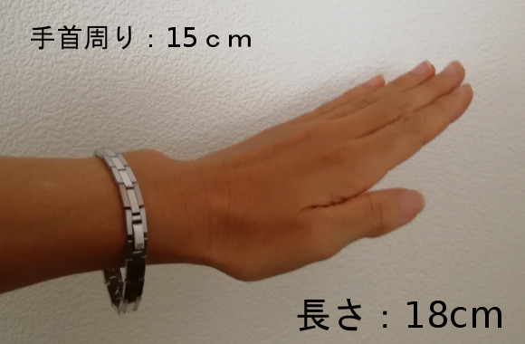 着用例:シルバーそせいブレスレット