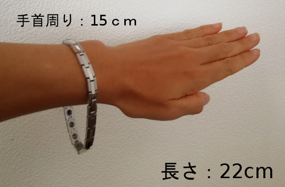 着用例:シルバーそせいブレスレット